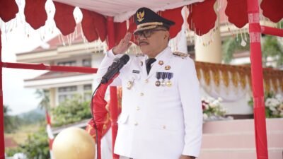 Peringati HUT RI ke-78, Bupati Limi Mokodompit Pimpin Upacara di Pemkab Bolmong