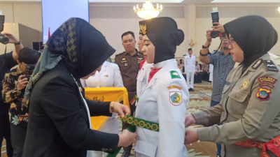 Walikota Kotamobagu Resmi Kukuhkan 36 Anggota Paskibraka Tahun 2023, Selasa 15 Agustus 2023.