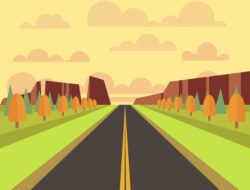 Ilustrasi Jalan Tol//macrovector