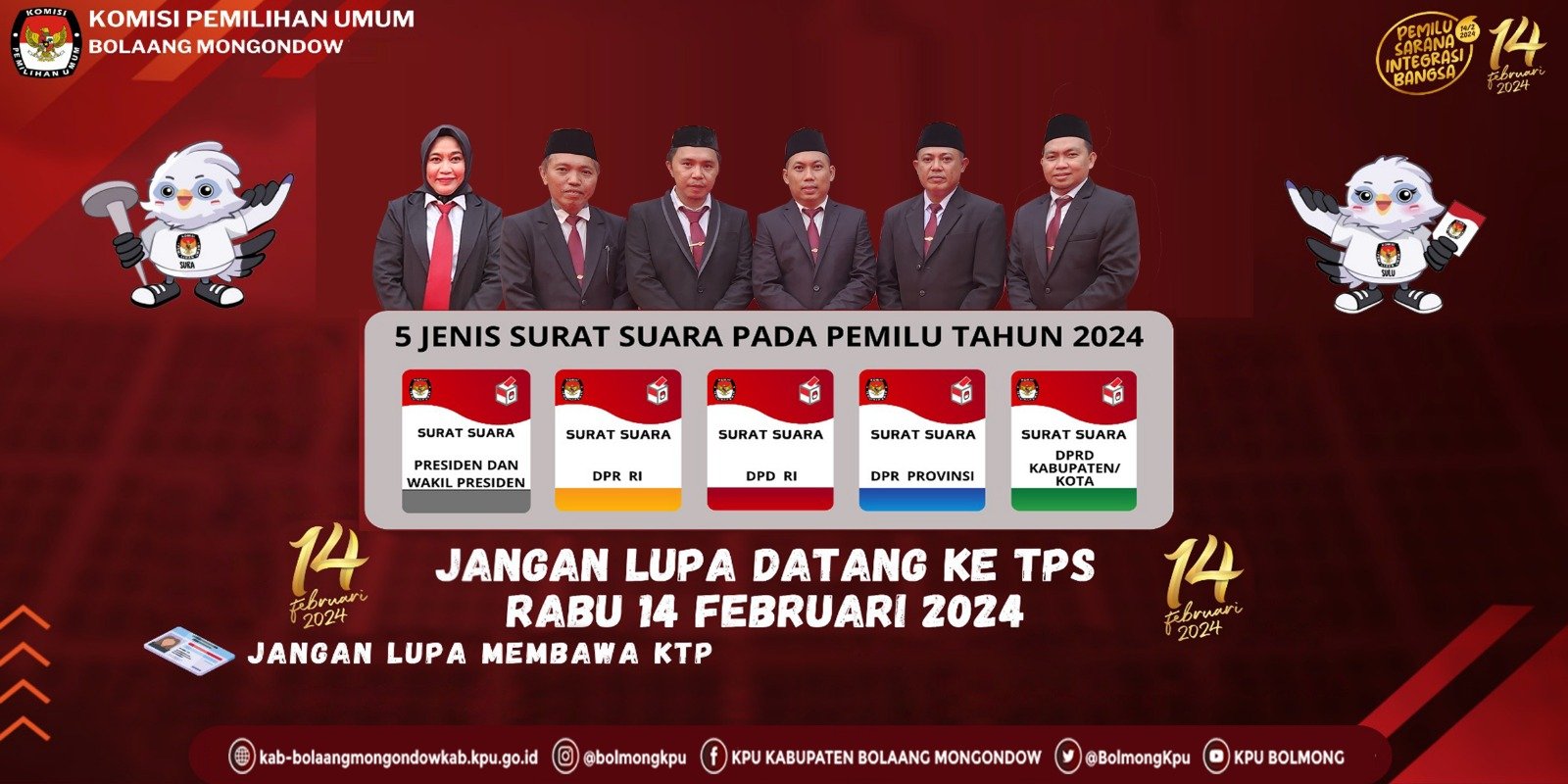 Jangan Golput, KPU Bolmong Ajak Masyarakat ke TPS Tanggal 14 Februari