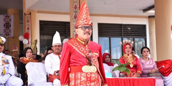 Berlangsung Khidmat, Bupati Limi Mokodompit Pimpin Upacara HUT Bolmong ke 70 Tahun