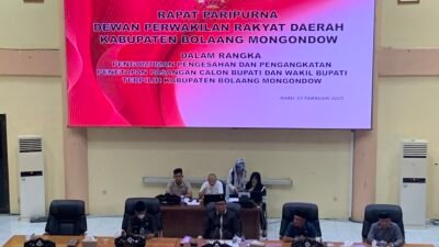 Paripurna Penetapan Bupati dan Wakil Bupati Bolmong Terpilih Periode 2025-2030, Digelar DPRD Bolmong
